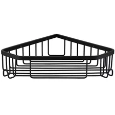 Wall Mounted Corner Shower Caddy Shower Basket in Stainless Steel Matte Black