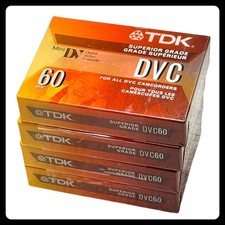 TDK Mini DV 60 Min Digital Video Cassette 4 PACK Superior Grade DVC60 Japan NEW