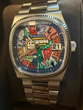 IFL Bulova Super Seville Precisionist Mural Painted 38mm x 26mm Watch  96B440