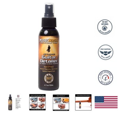 Guitar Cleaner 4 oz - Safely Cleans Acoustic & Electric Instruments