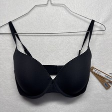 SKIMS Fits Everybody Underwire T-shirt Demi Bra Sz 32D Onyx BR-UWR-2294 NEW NWT