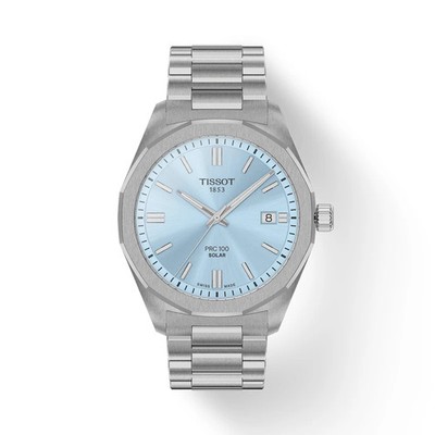 New Tissot PRC 100 Solar 39MM Blue Dial Men's  Watch T151.422.11.351.00