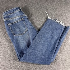 Anthropologie Pilcro Womens 28 Jeans The Vintage Straight High Rise Raw Edge Hem