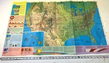 $K 1974 Friendly Skies Air Atlas United Airlines Map Information Guide
