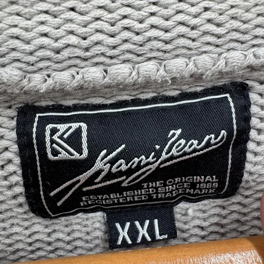 Suéter De Colección Karl Kani Para Hombres XXL Gris Negro Ombre Tejido Logo Años 90 Hong Kong Foto 4 de 4