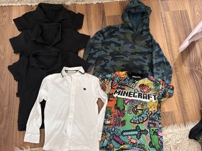 Next Jungen Sommer Winter Kleidungspaket Alter 6-7 Oberteile Jogginghosen Hoodies Minecraft 