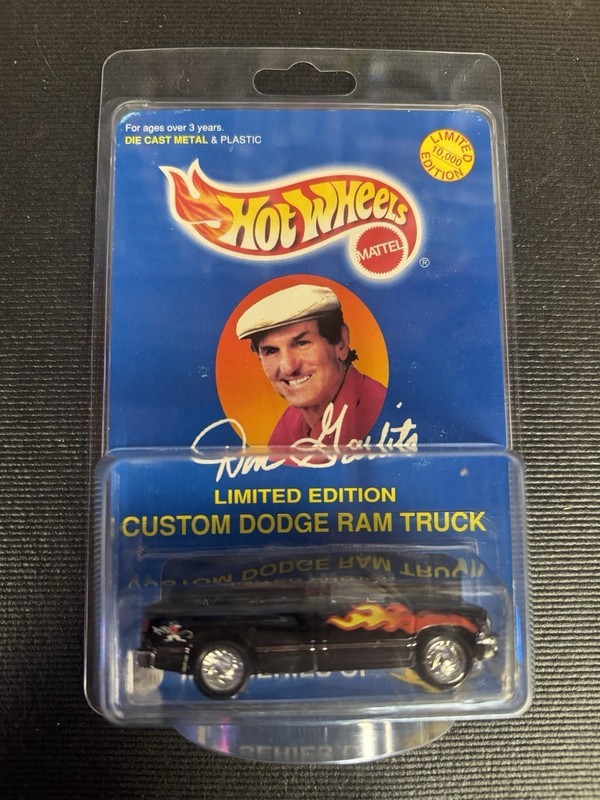 Hot Wheels Custom Don Garlits Dodge Ram Truck 1995  1:64 Black flame Diecast