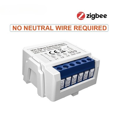 1/2/3 Gang Tuya Zigbee Light Switch Module No Neutral Wire, 2 Way Control DIY
