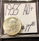 1953 Washington Silver Quarter AU+! ENN Coins