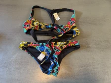 bitsy cut NEW colorful L SPACE two piece swimsuit bikini size XS