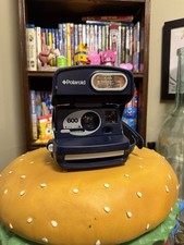 Vintage Polaroid 600 Instant Film Camera Dark Blue See Pictures