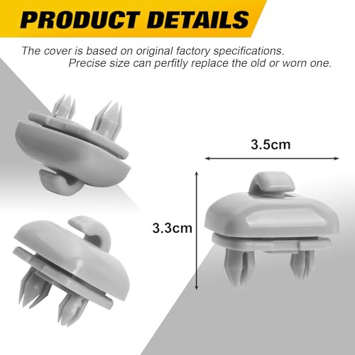 2-Pack Gray Interior Sun Visor Hook Clip Bracket, Upgraded Car Sunscreen - Picture 3 of 7