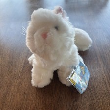 Webkinz Lil Kinz By Ganz HS110 White Persian Cat Blue Eyes Pink Bow Sealed Code
