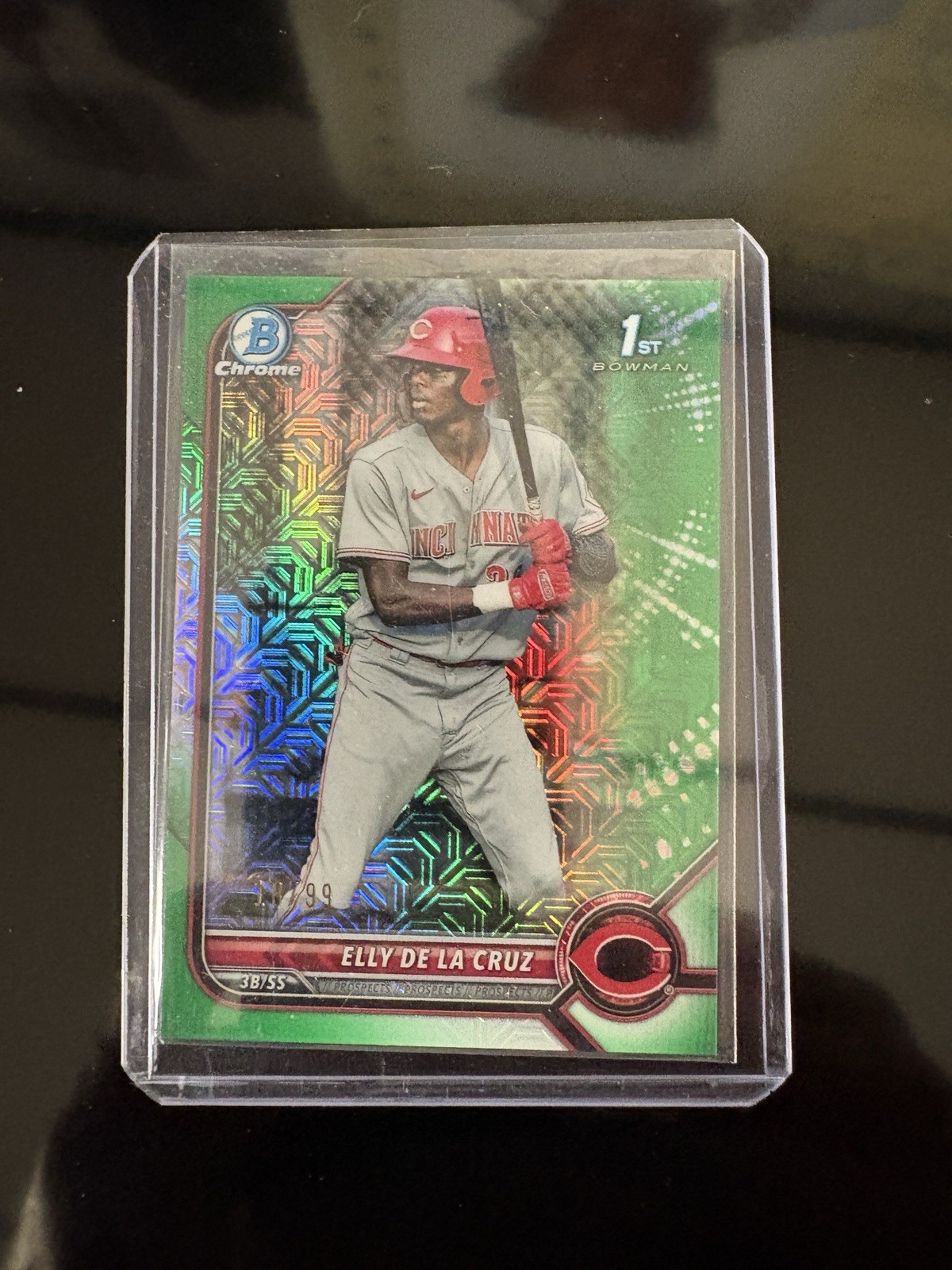 2022 Bowman Chrome Prospects Elly De La Cruz #BCP-50 Green mega box Ref /99 (RC)