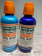 TheraBreath Healthy Gums Mouthwash Clean Mint 16oz Exp 01/28  5/27 Lot of 2