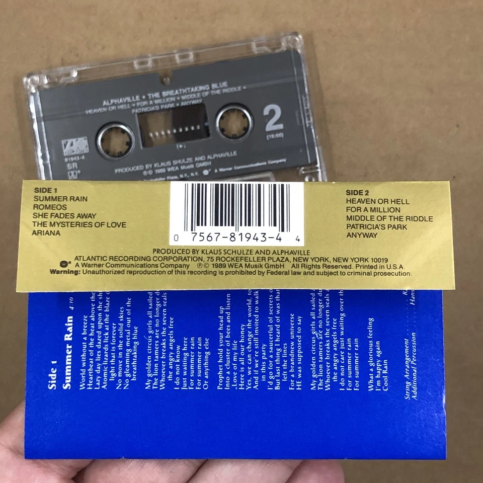 ALPHAVILLE Cassette Tape 80s Synth Pop THE BREATHTAKING BLUE ROMEOS Foto 4 de 4