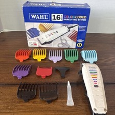 Wahl Color Code 16-Piece Haircut Kit White/Black Clippers Model 79400 USA