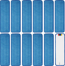 12 Pack Replacement Microfiber Pad - Thick - Universal Commercial 17-18 Inch Mop