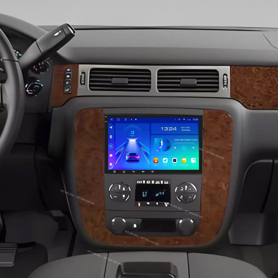 Radio estéreo para automóvil Chevrolet Tahoe 2007-2014 8" Android 13 Carplay navegación GPS Foto 3 de 4