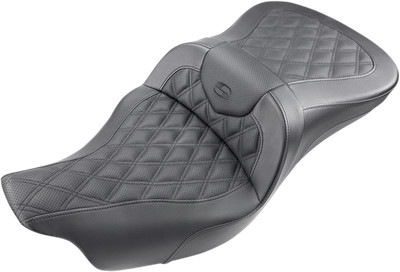 SADDLEMEN Roadsofa  Seat - Full Lattice Stitch - without Backrest - Black - FL