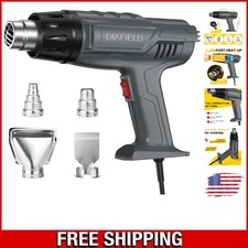 1850W Heat Gun with Dual Temp Settings Fast Heating for Crafts Repairs