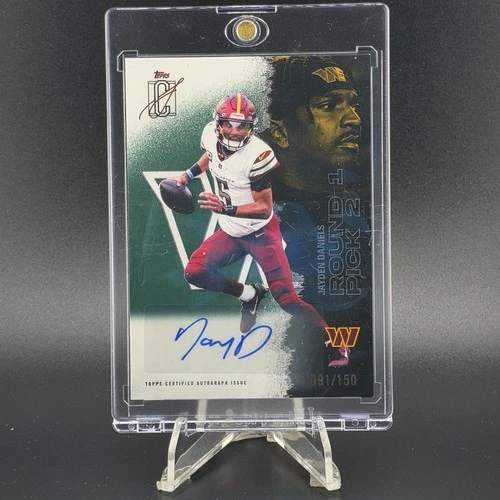 2025 Topps Signature Class #57 Jayden Daniels Autographs Green #/150