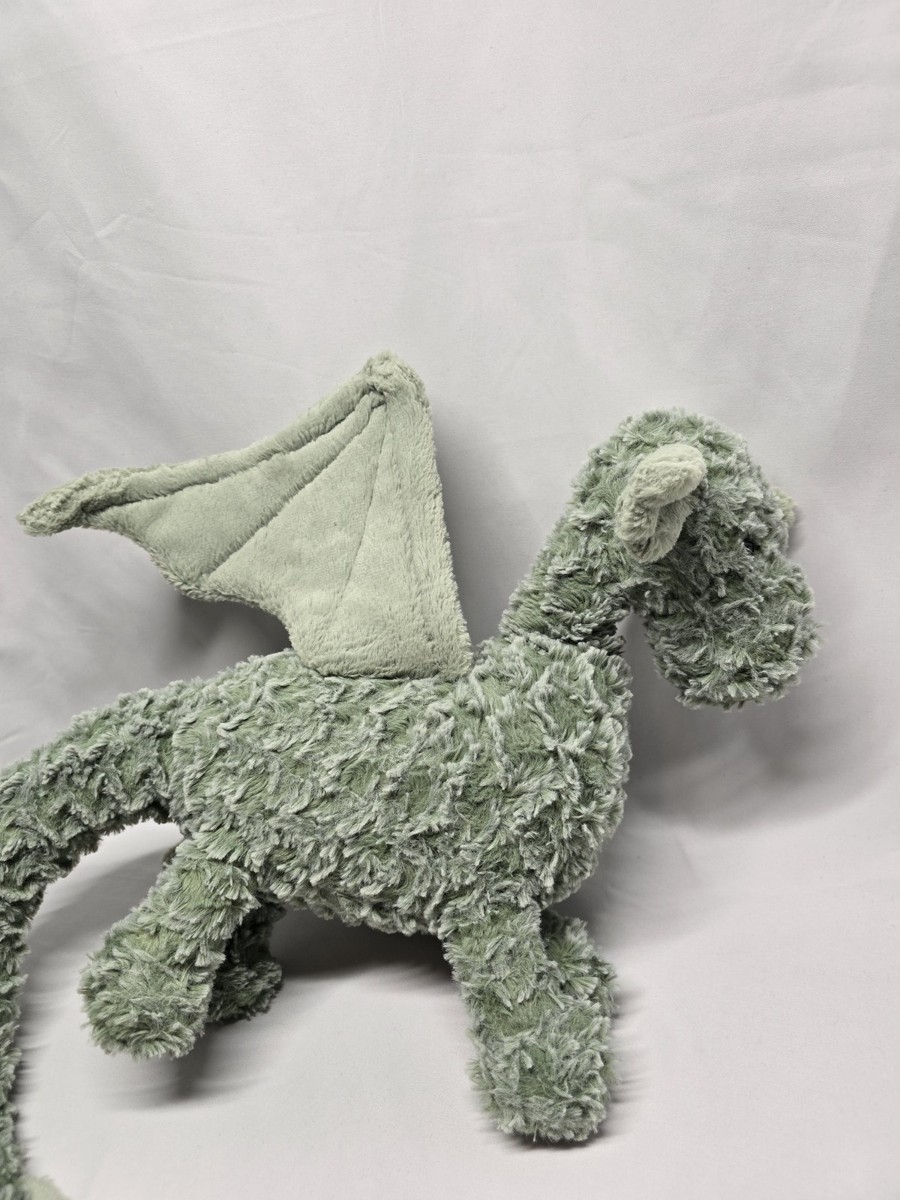 Jellycat DRAKE the Dragon Floppy Lovey Plush Sage Green 24” Long