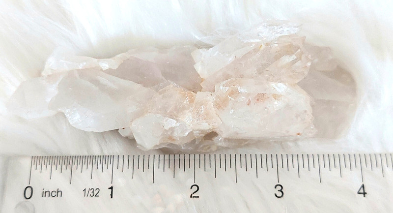 Pretty White Quartz Crystal Shelf Sitter 4.5" Cluster Geode Tarot Cards Specimen