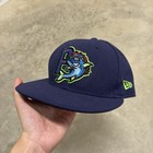 New Era 59FIFTY Pensacola Blue Wahoos Fitted Hat Cap Navy Night Theme 7 1/8 MLB