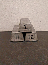 Lead Ingot Lot 3 - 18 pounds of Wheel Weight Ingots - Fluxed  Clean Ingots 