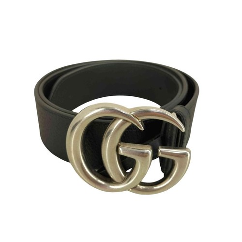 Used GUCCI Marmont Double G Buckle Calfskin Leather Belt Men's ONE SIZE Used