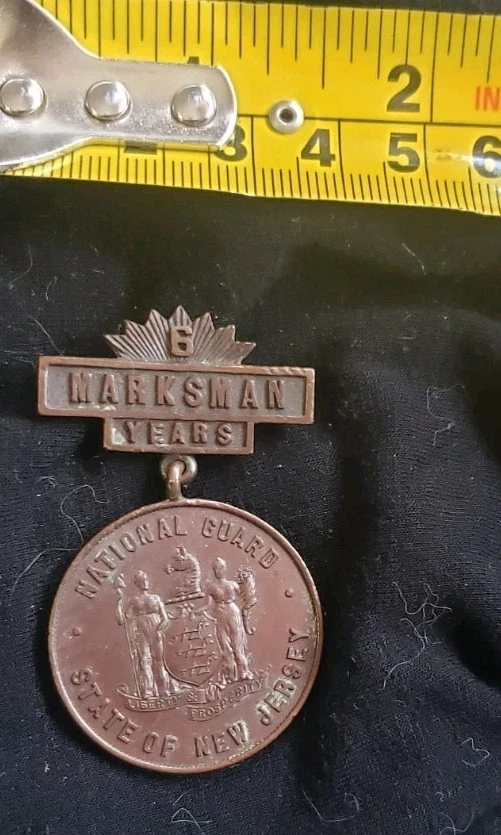 Medalla Premio Tirador 6 Años Guardia Nacional Ejército Nueva Jersey De Colección Foto 3 de 4