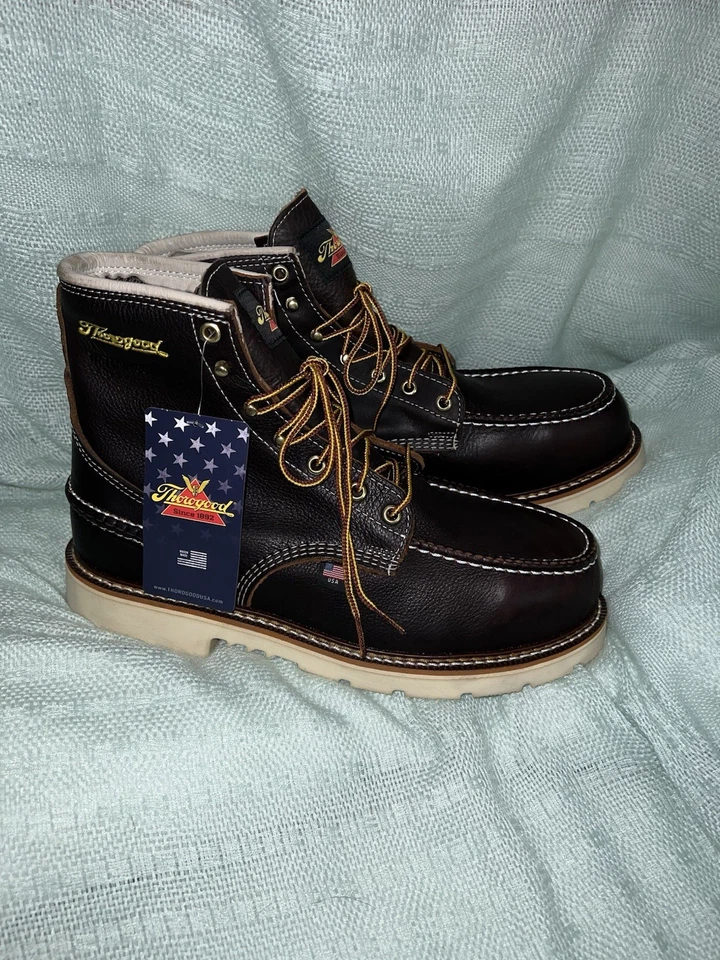 Nuevo En Caja Thorogood Hombre’s Midnight Heritage Series Acero Sin usar, puntera Talla 8,5 de ancho Foto 4 de 4