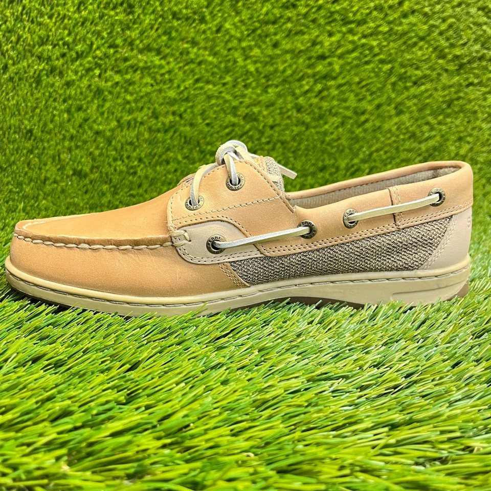 Zapatos de barco Sperry Bluefish para mujer talla 8 marrón informales clásicos de cuero con 2 ojos Foto 2 de 4