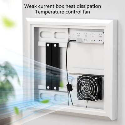USB Powered 120mm Quiet Cooling Fans with Adjustable Thermostat Control for AV