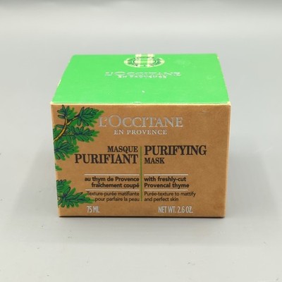 L'Occitane Purifying Mask with Freshly-cut Provencal Thyme 75ML NIB SEALED