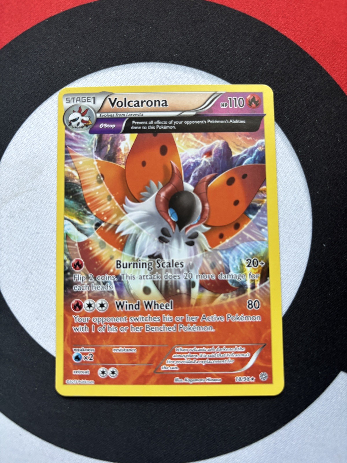 Volcarona 18/98 Rare Ancient Origins Pokemon Lightly Played