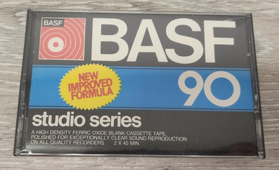 BASF 90 Studio Series Blank Audio Cassette 90 Minute 45x2 54434 Brand New Sealed
