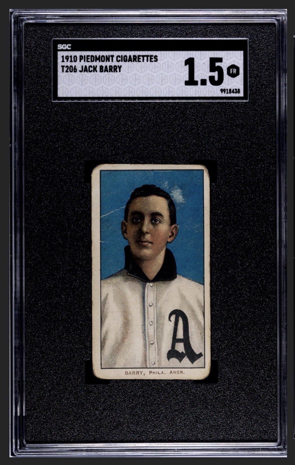1909-11 T206 - Jack Barry 350 Back (RC)- SGC 1.5 FR