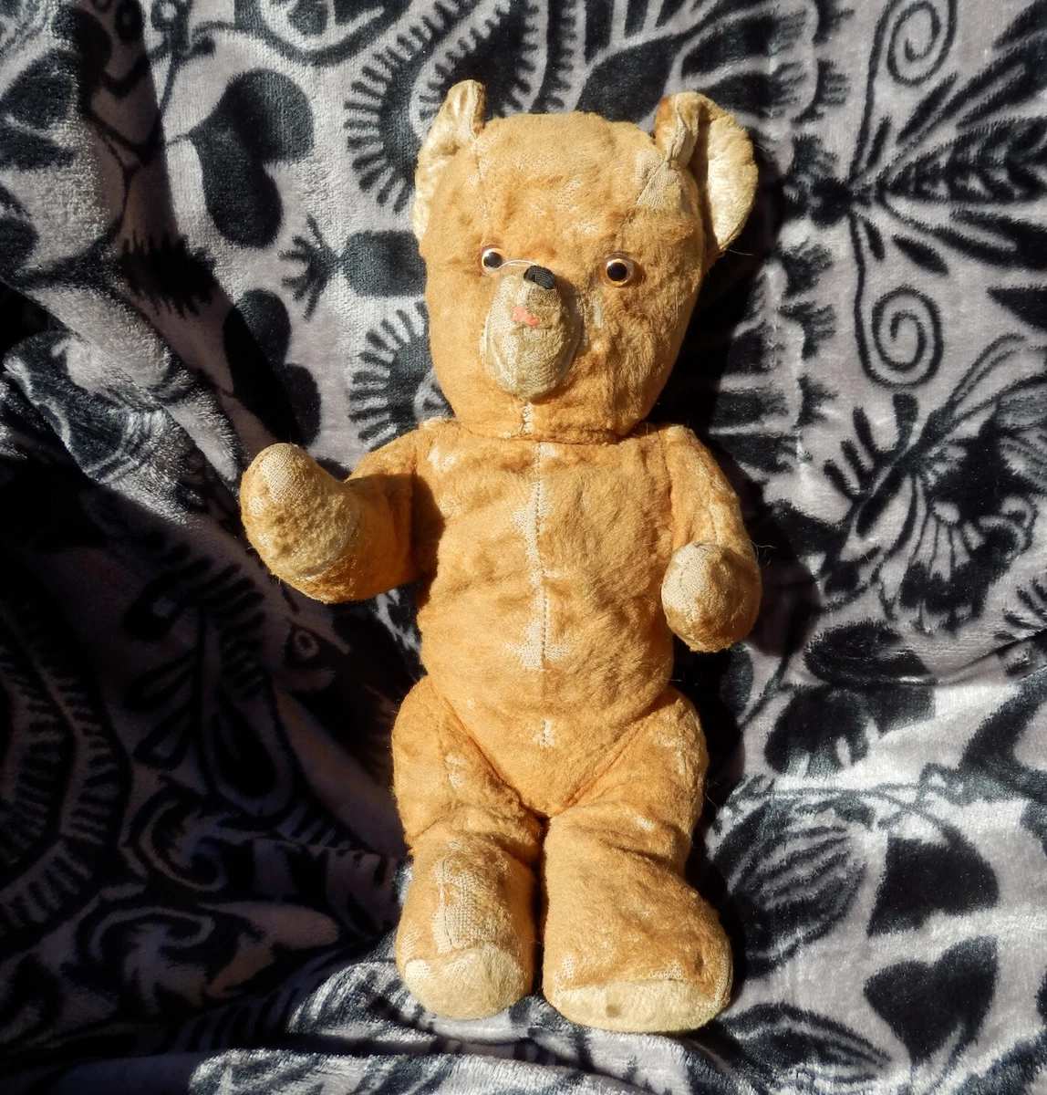 Ours En Peluche Ancien – Ours Pirate En Paille – Jouet Vintage 40 Cm (État D’usage)
