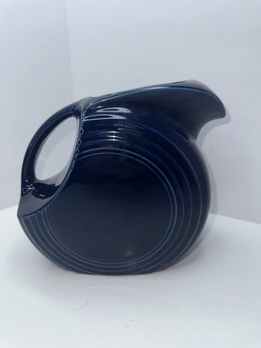 Homer Laughlin Fiestaware Fiesta Large Disk Cobalt Blue Pitcher Water Drinks