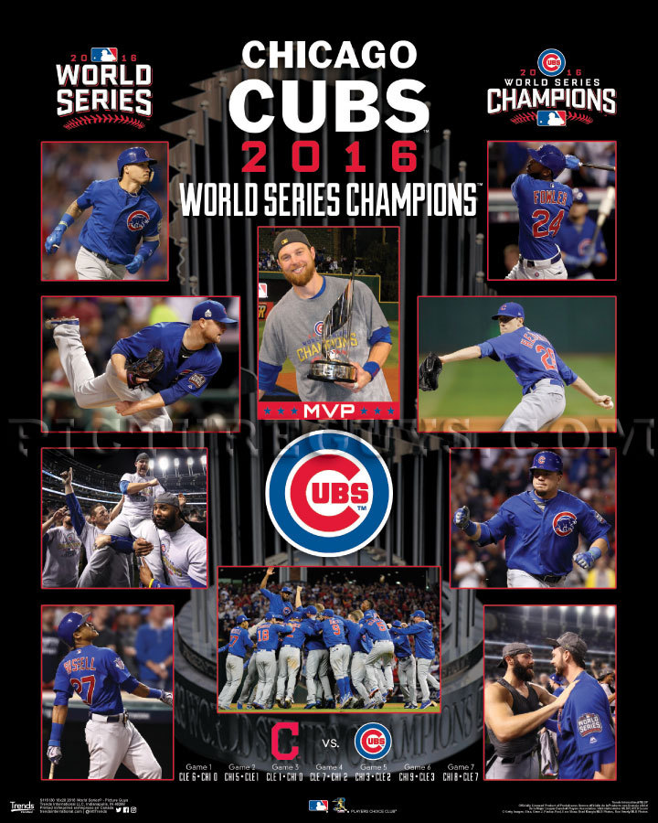 Chicago Cubs 2016 World Series Championship Picture Plaque