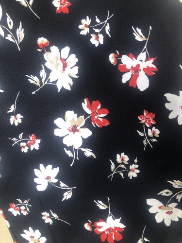Pantalones Jessica London Florales 14W Tobillo Ajustados Negro Rojo Blanco Pull-On Elastizados - Imagen 2 de 6