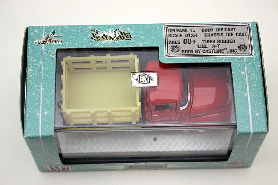 M2 1956 Ford F-100 Truck 'Red/Yellow' Auto-Trucks 2010 MIB - Image 2 of 3