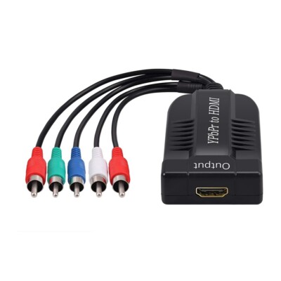 YPbPr zu 1080P Video HDMI 5RCA RGB Konverter Adapter R / L Audio Ausgang Neue