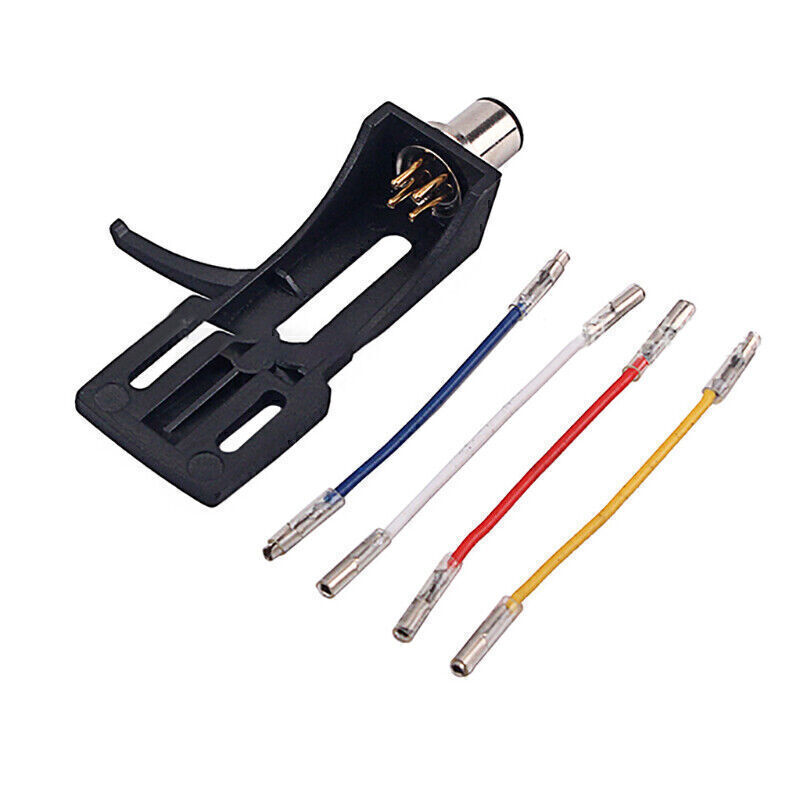 Black Metal Headshell for Technics & Turntables with 4 Pin Contacts