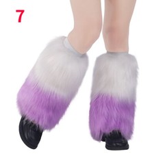 Women Soft Faux Fur Leg Warmers Socks Plush Warm Leggings Cuffs Boots Covers
