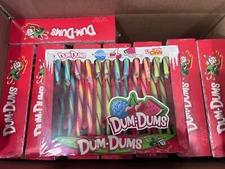 9 Boxes - Dum Dums Christmas Candy Canes Blue Raspberry Cherry Watermelon