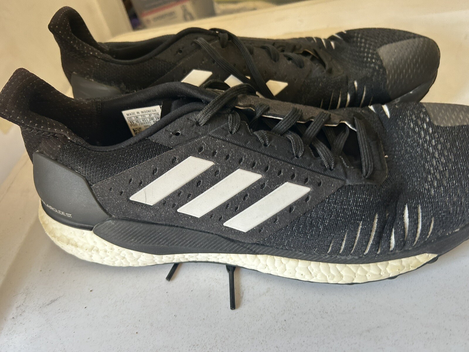 SAOLA Scarpe da corsa Adidas uomo Solar Glide ST CQ3178 nere sneakers taglia 11M