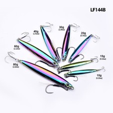 5PCS Spoon Metal Jigs Fishing Lures Electroplated Mackerel Bass Bait 7.5-14cm